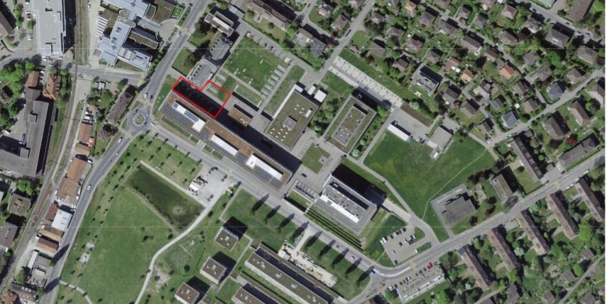 luftbild campus liebefeld mit perimeter fuer erweiterung quelle map.geo.admin.ch